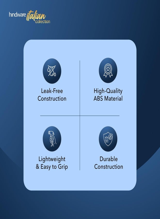 Hindware Italian Collection F160194CP Health Faucet for Bathroom | Made of ABS | Comes with 1.2m SS Tube | Easy Grip | Soft on Skin | Light Weight | Added Filter | Starc | 1-Year Manufacturer Warranty - Image 4